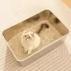 New Stainless Steel Cat Litter Box Large Capacity Easy To Clean Cat Toilet High Sided Cat potty Cat 4