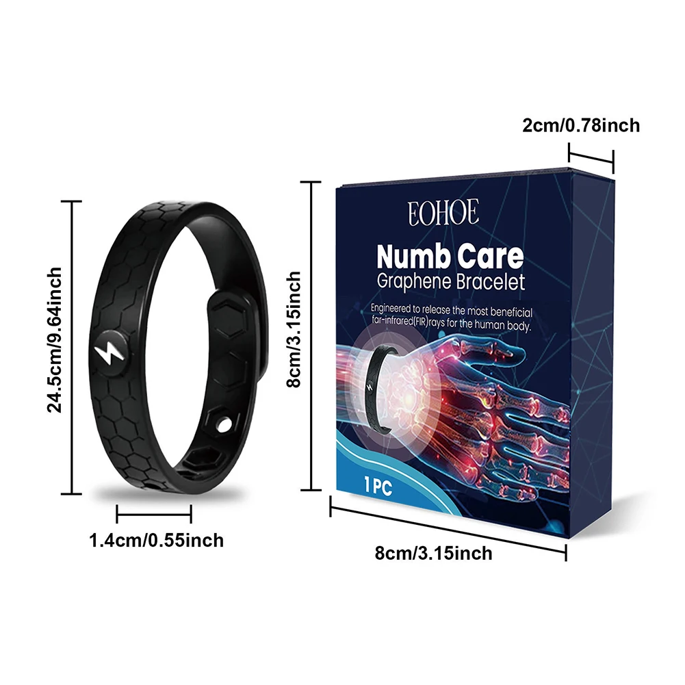 1Pc Wrists Relaxation Bracelet Hands Numb Arthritis Pain Relief Massage Anti Fatigue Promote Blood Circulation Unisex