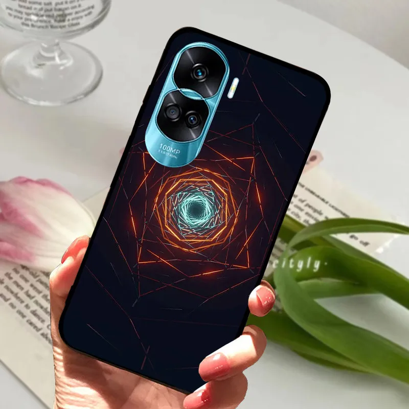 Sleek Black Silicone Soft Painted Protective Case