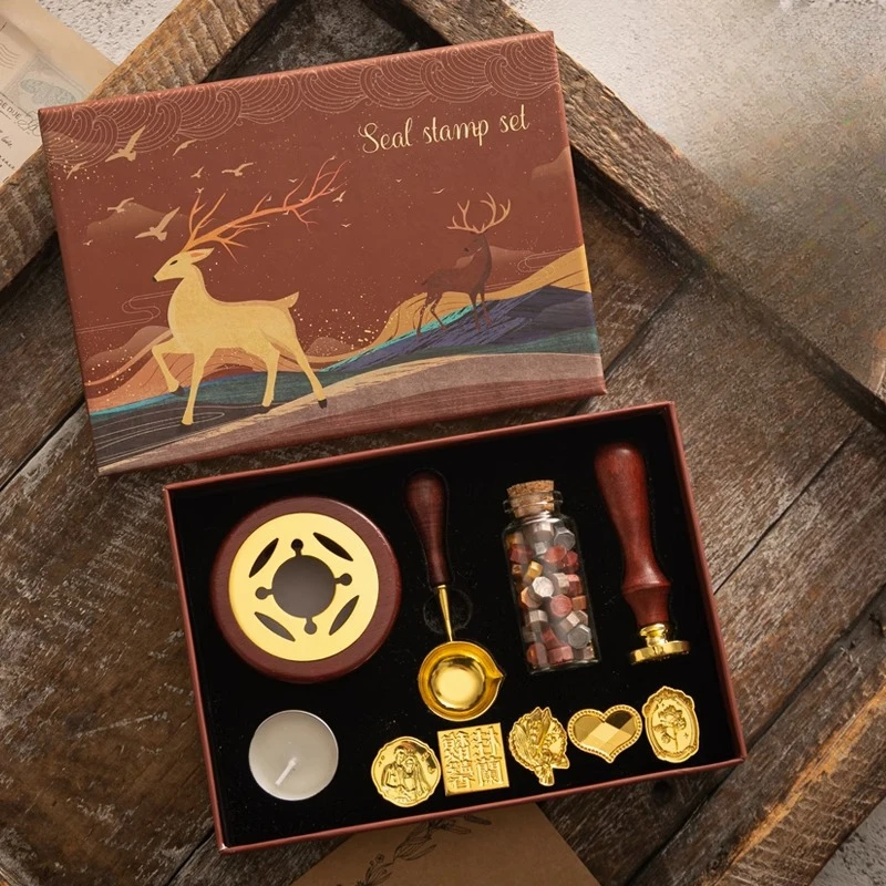 

Wax Seal Set Vintage European Style Lacquer Seal Scrapbooking Supplies Stamps for Scrapbooking