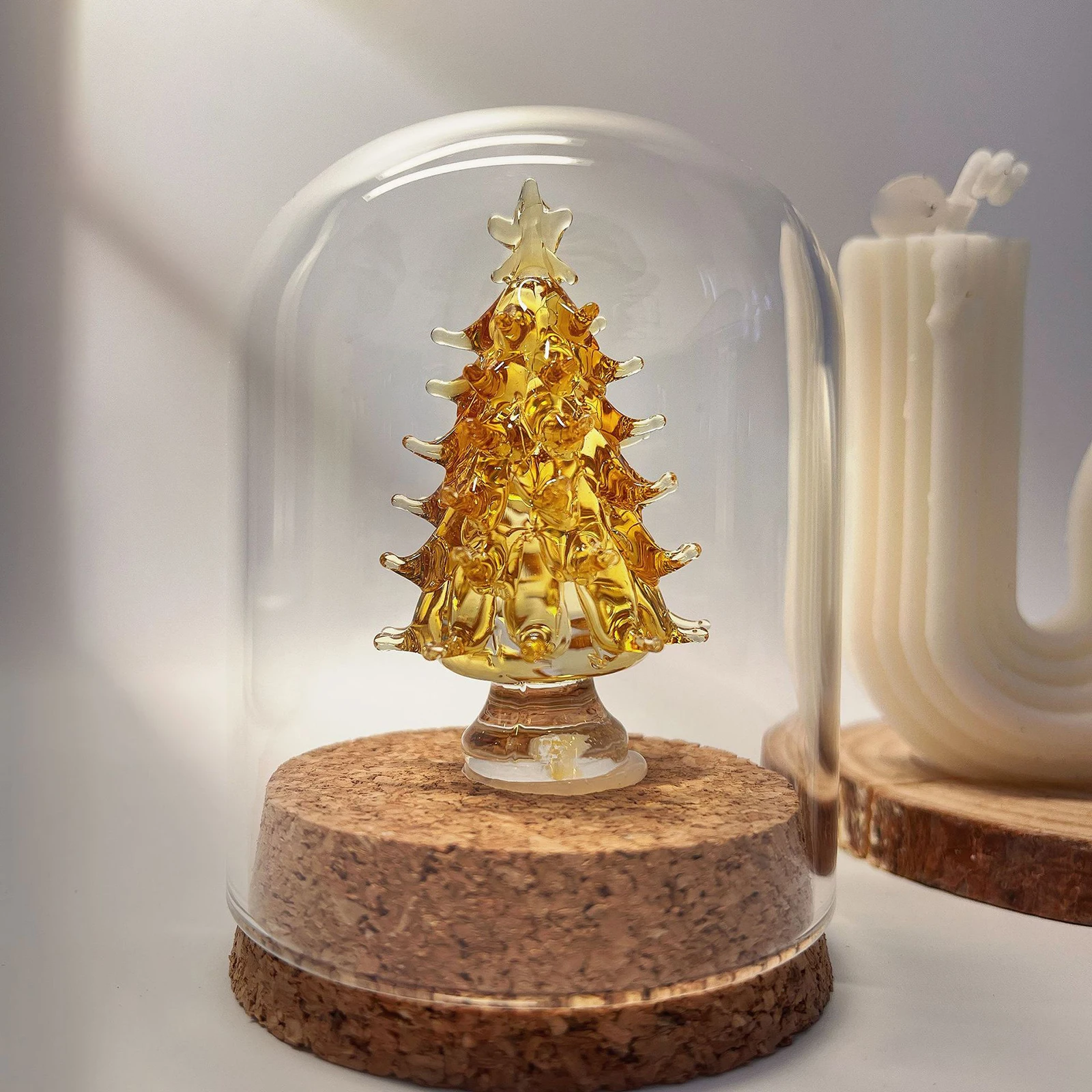 Dome Cloche Cover Glass Bottles Jars with Cork Stoppers Glass Cloche Bell Jar Display Dome for Home Office Wedding Decor