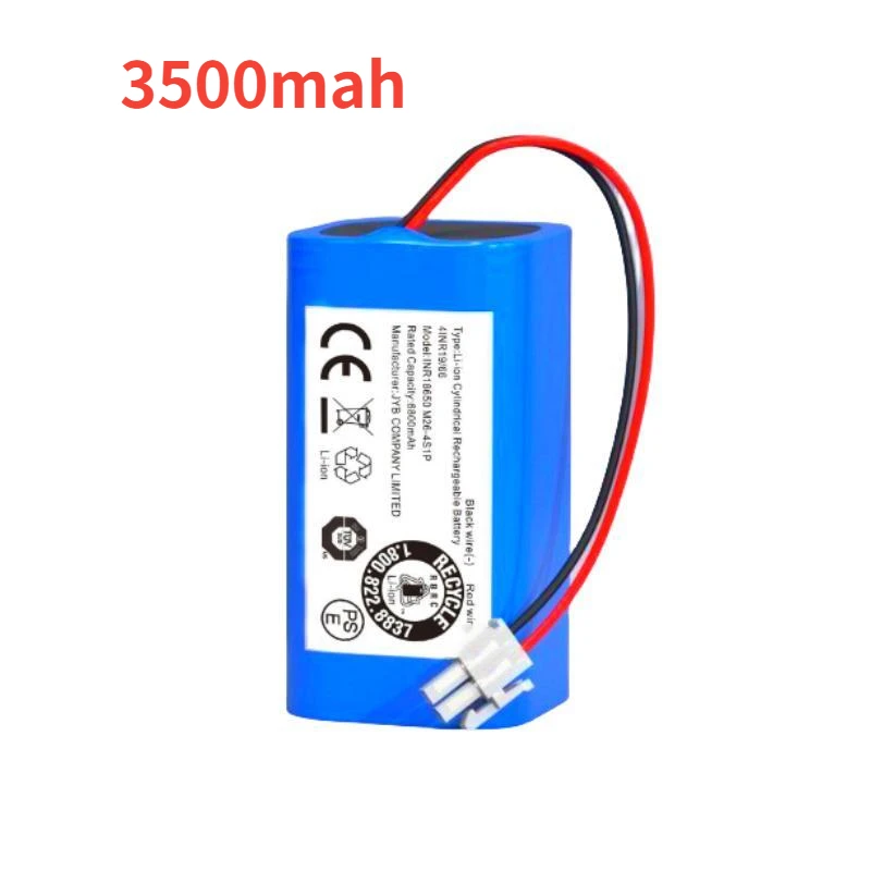 14.4V 2600mah Rechargeable Lithium Battery for ILIFE A4s A6 V7s Plus A9s W400 Robot Vacuum Cleaner INR18650 M26-4S1P Batteries, rechargeable battery, vacuum cleaner battery, battery replacement