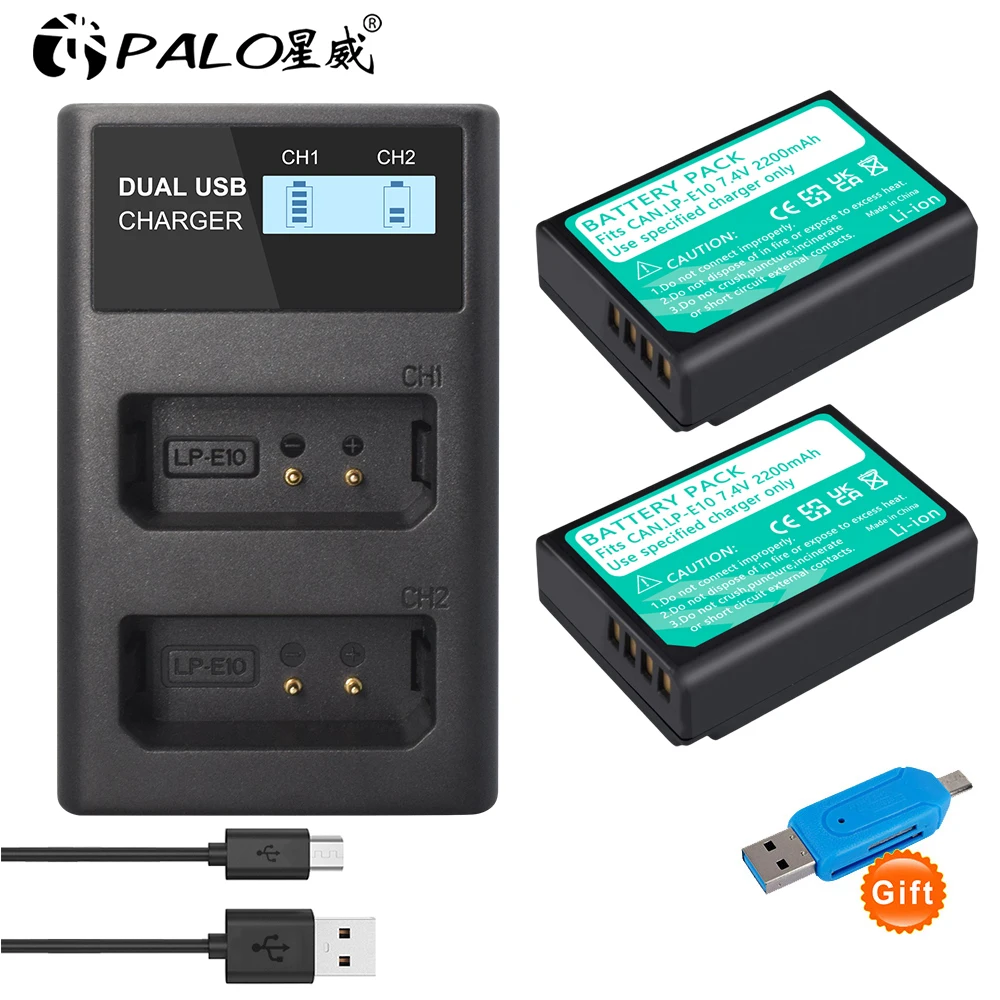 Lp-E10 Lp E10 Lpe10 Batteria Per Canon Eos Rebel T3, T5, T6, T7, Kiss X50, Kiss X70, Eos 1100D 1200D1300D 2000D Fotocamera Digitale