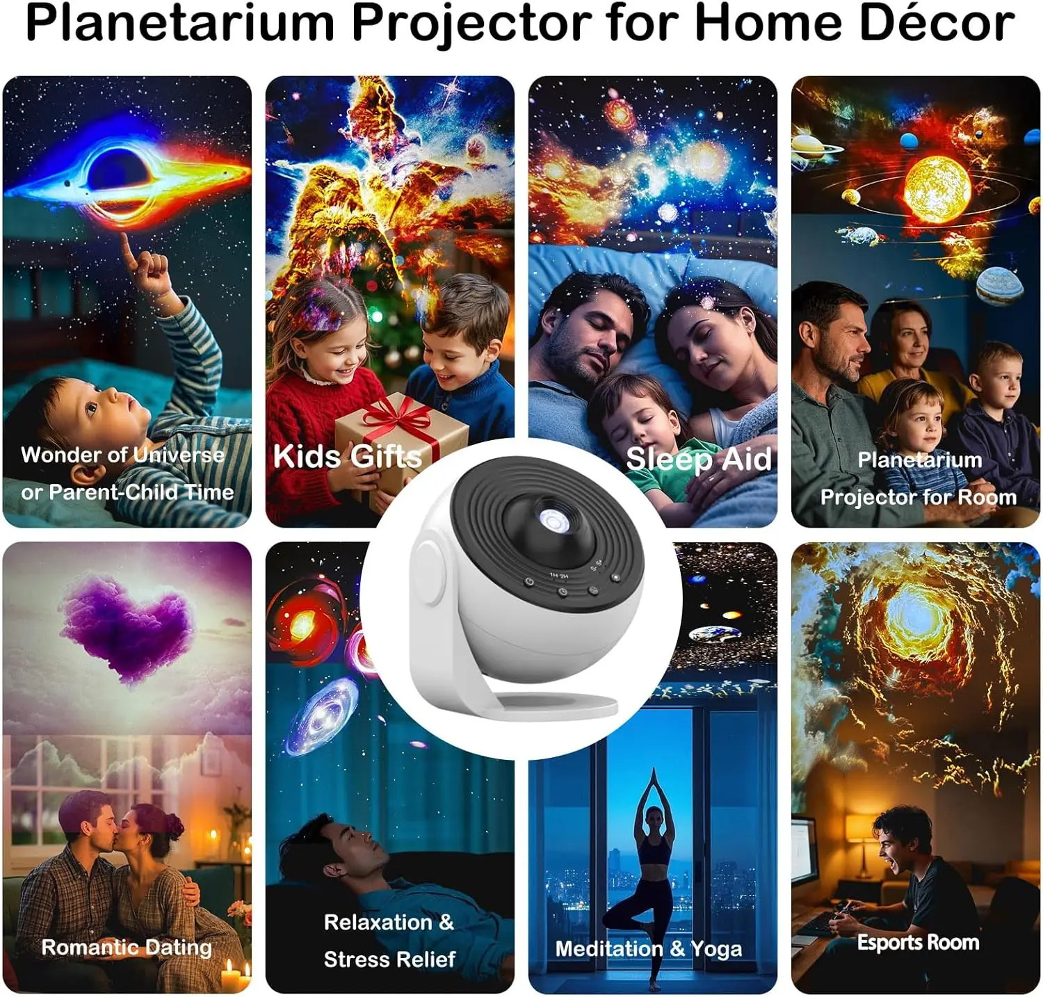 Upgrade13 in 1 Planetarium Galaxy Projector Pro,360°Rotation Galaxy Lamp with Bluetooth Speaker&Timing LED Lamp for Bedroom Gift