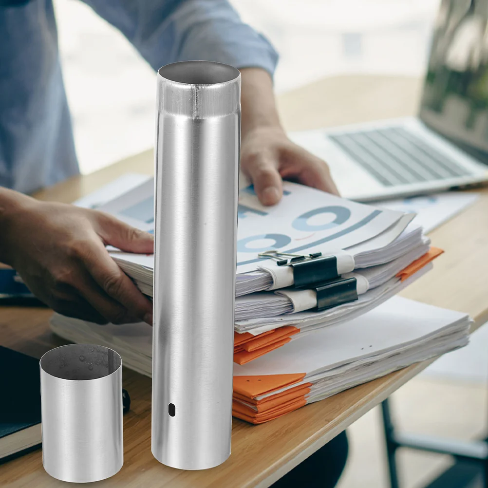 

ID Holder Portable Poster Tube Vintage Decor Cylinder Certificate Supply Exquisite Diploma Storage Stainless Steel Household