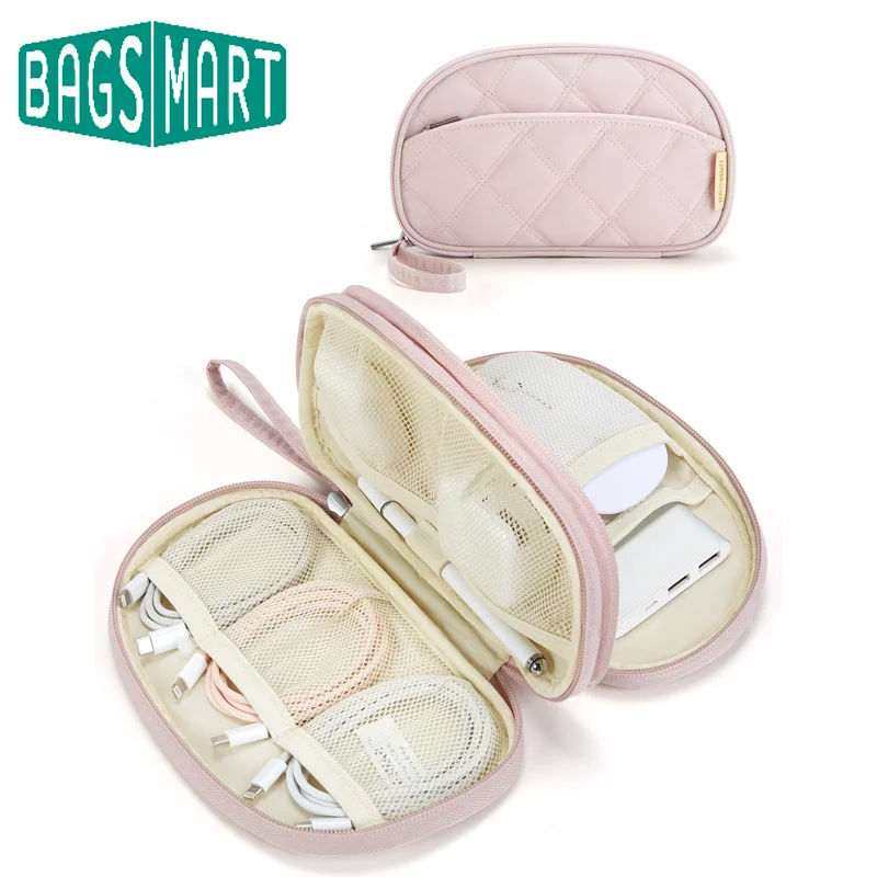 BAGSMART Electronics Organizer Bag Double-layer Digital Storage