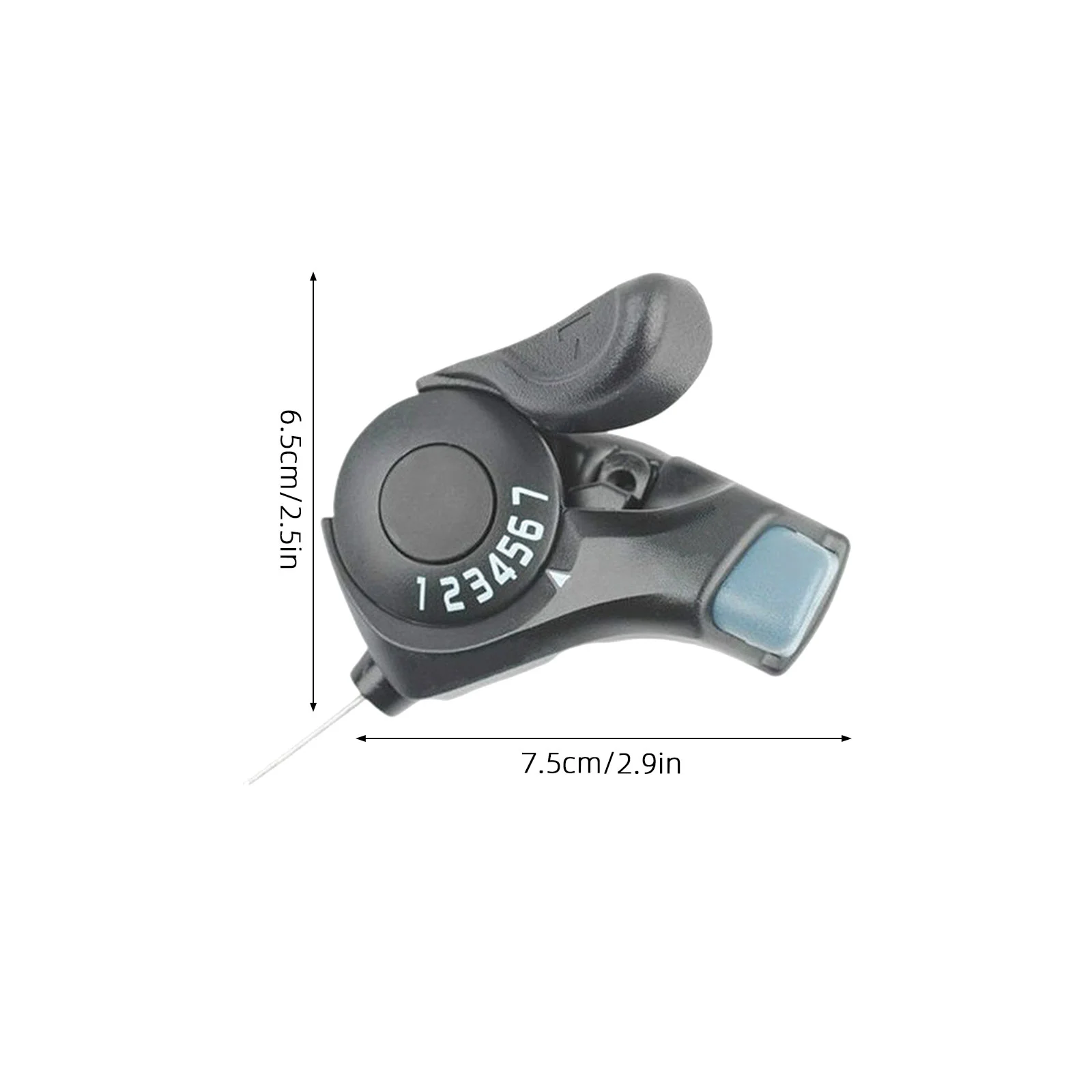 2 Pcs Bike Transmission Accessories Bicycle Thumb Shifter Split Type Derailleur