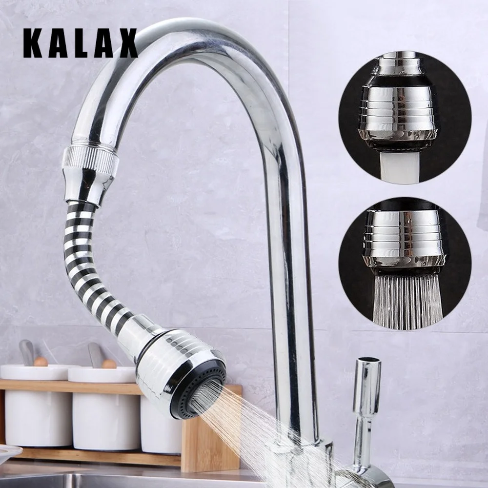 2 Modes Flexible Faucet Sprayer Aerator 360 Degree Attachment Faucet Extension Tubes Kitchen Sink Extender Kitchen Accessories