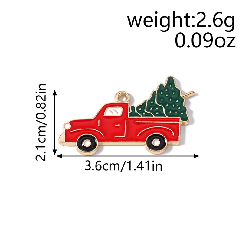 10 Stück Mix süße Emaille Weihnachtsbaum Schneeflocken Weihnachtsmann Charms Anhänger für Schmuckherstellung Halsketten Ohrringe DIY Handwerk Geschenk – Detail 30