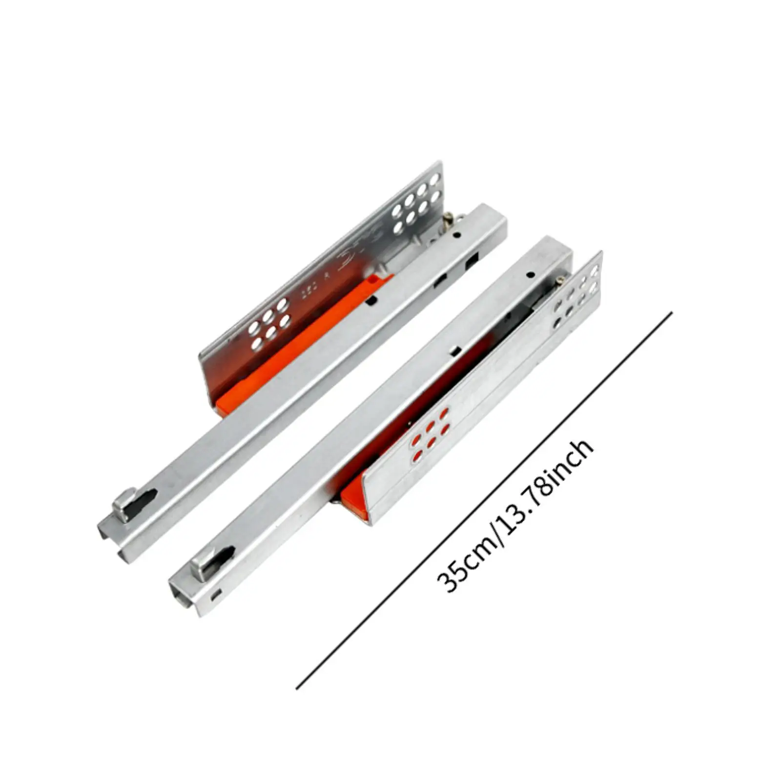 2Pcs Drawer Slides Metal Heavy Duty Simple Appearance Easy to Install Soft Closing for Cabinet Kitchen Bath Dresser Furniture 2Pcs Drawer Slides Metal Heavy Duty Simple Appearance Easy to Install Soft Closing for Cabinet Kitchen Bath Dresser Furniture