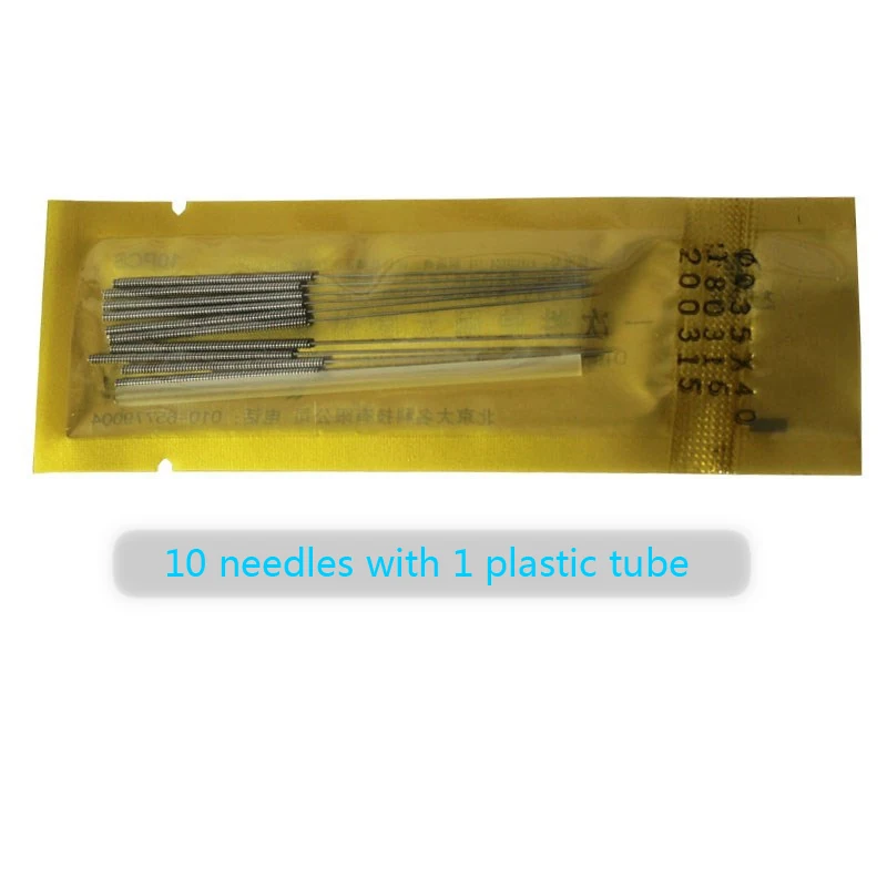 Disposable Acupuncture Needle 500 50*10pcs Korea Flat Handle With Plastic Tube