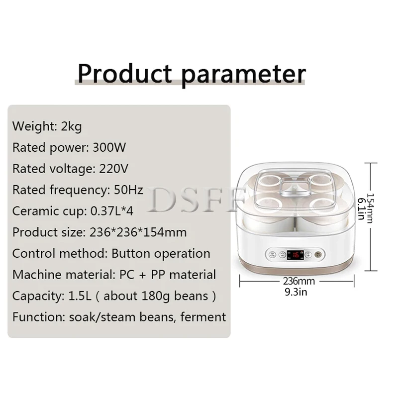 Portable Micro Multifunctional Ceramic Inner Pot Natto Fermentation Machine 220V Fully Automatic Electric Yogurt Machine 2