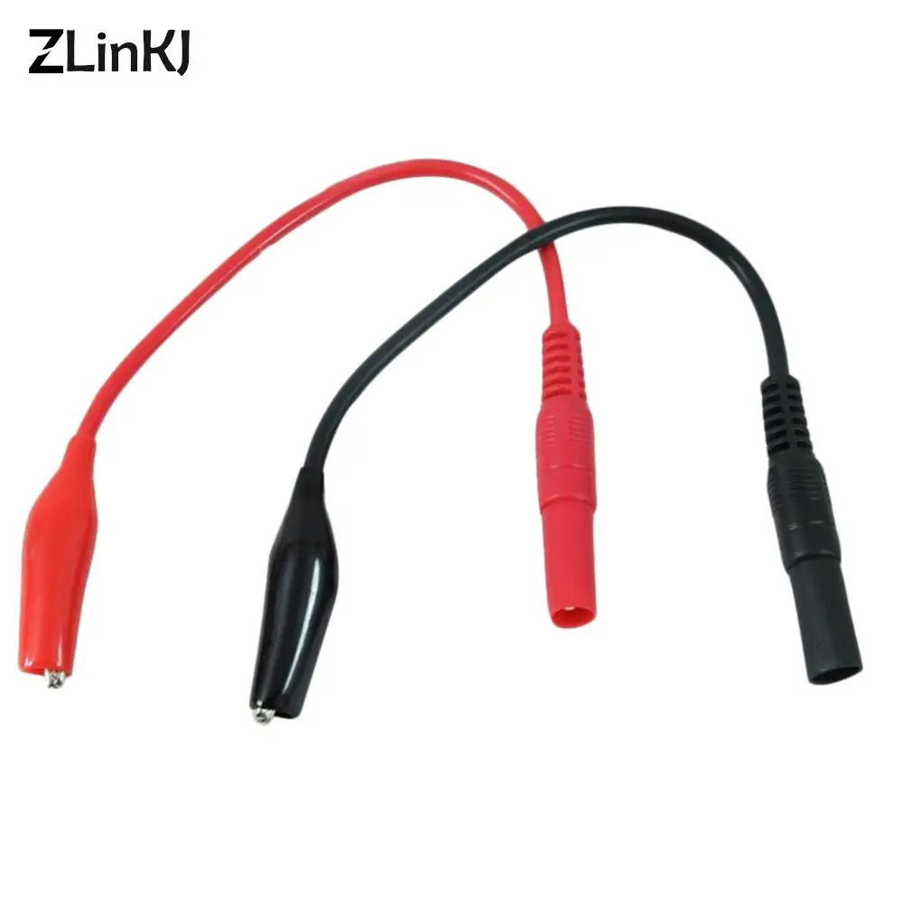 Probe Red+Black MultiMeter Test Lead Alligator Crocodile Clip 2Pcs Electrical Clamp for Fluke Meter Testing alligator clips