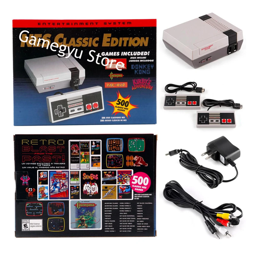 MiniNES Nintend 500 Games NES Game Console 8-bit NES MINI Game Console U.S.  Version 500 in 1 Games - AliExpress