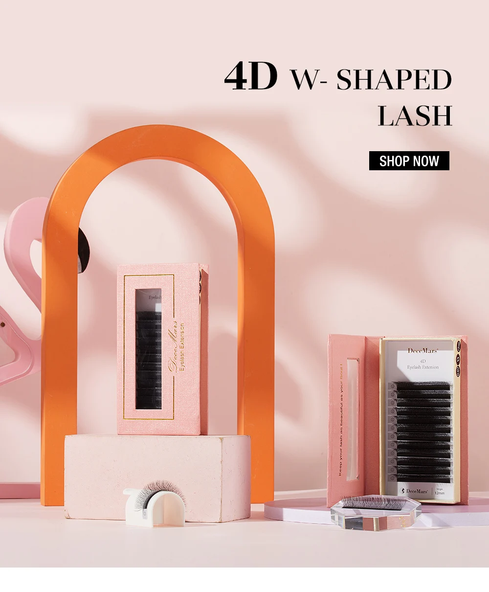 Description Picture 2 of itemDeceMars 4D W Shape Handmade Eyelash Extensions Premade Fans Eye Lashes Natural Soft Volume False Lashes for Professional Salon