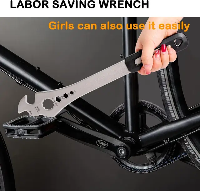 Pedal Wrench Allen Key 4-in-1 Bike Pedal Wrench 320mm Long