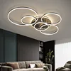 Modern LED Ceiling Chandelier Lighting Gold White Black for Living Study Room Indoor Pendant Lamp Parlor Foyer Lustres Luminaire 1