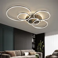 Modern LED Ceiling Chandelier Lighting Gold White Black for Living Study Room Indoor Pendant Lamp Parlor Foyer Lustres Luminaire 1