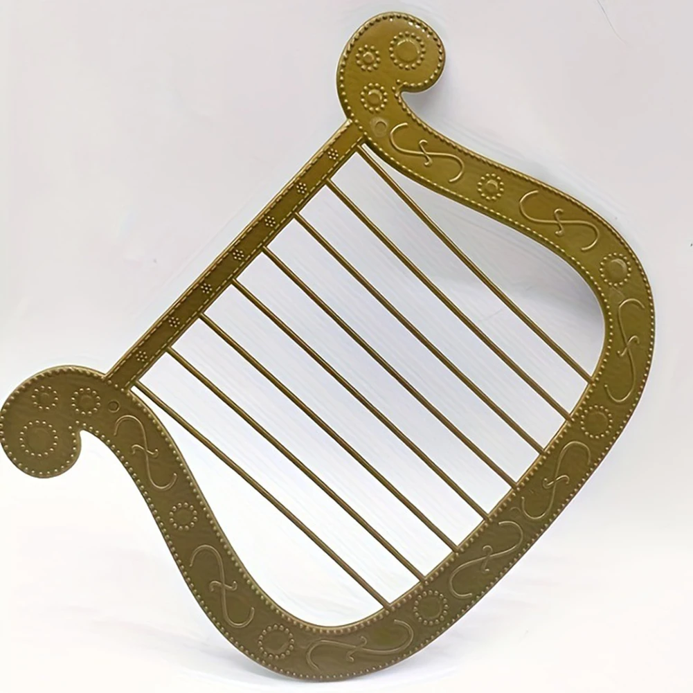 Model Harp Plastic Harp Halloween Costume ForCostume Halloween Angel Theme Party Dress Up Simulated Model MusicalInstrument