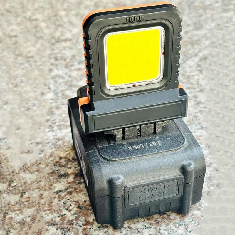 2025 Mini Pocket Flashlight LED Work Light for 20V 21V Lithium Batteries Power Tool Camping Lantern LED Auto Repair Work Light