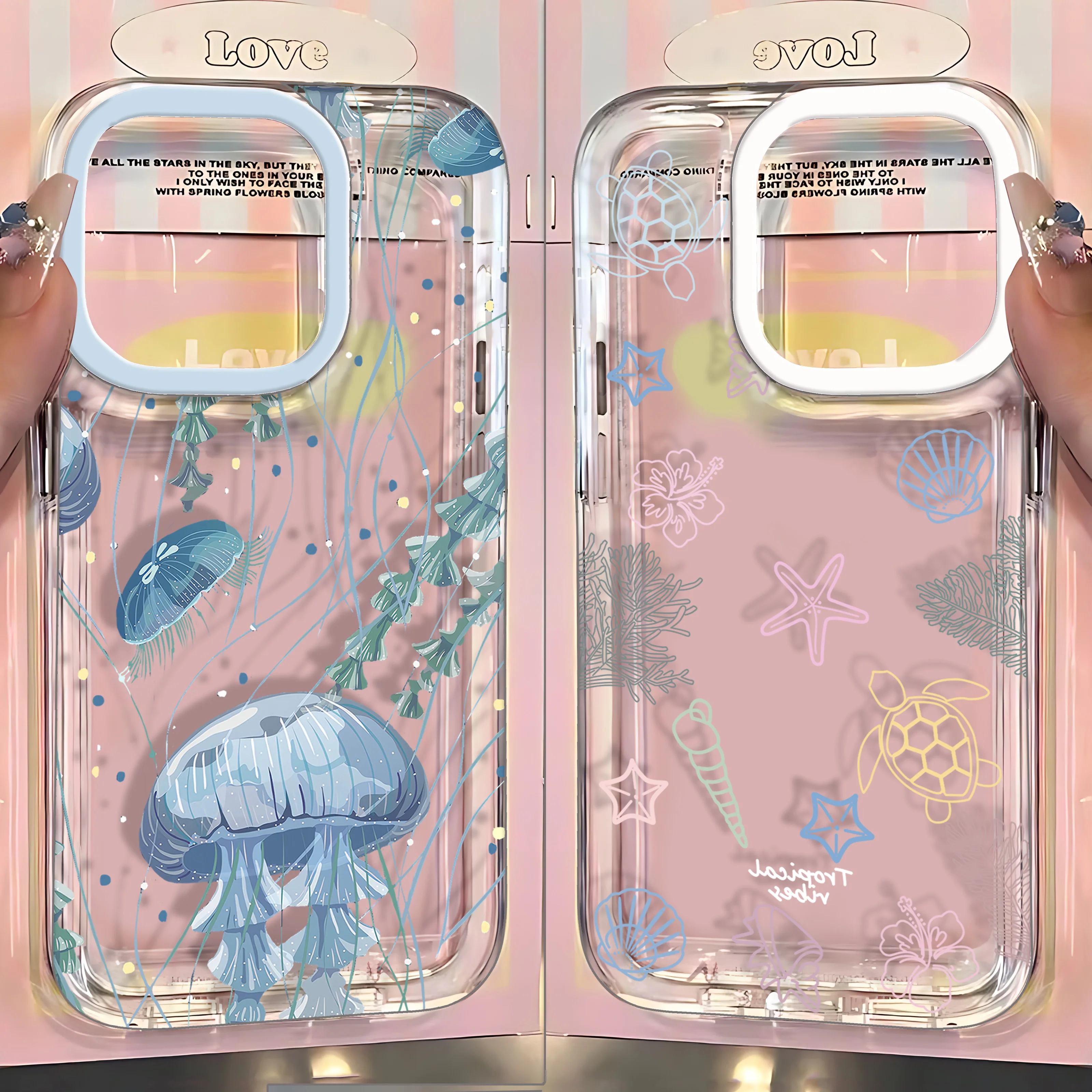 Summer Ocean Shell Turtle Print Phone Case Cover