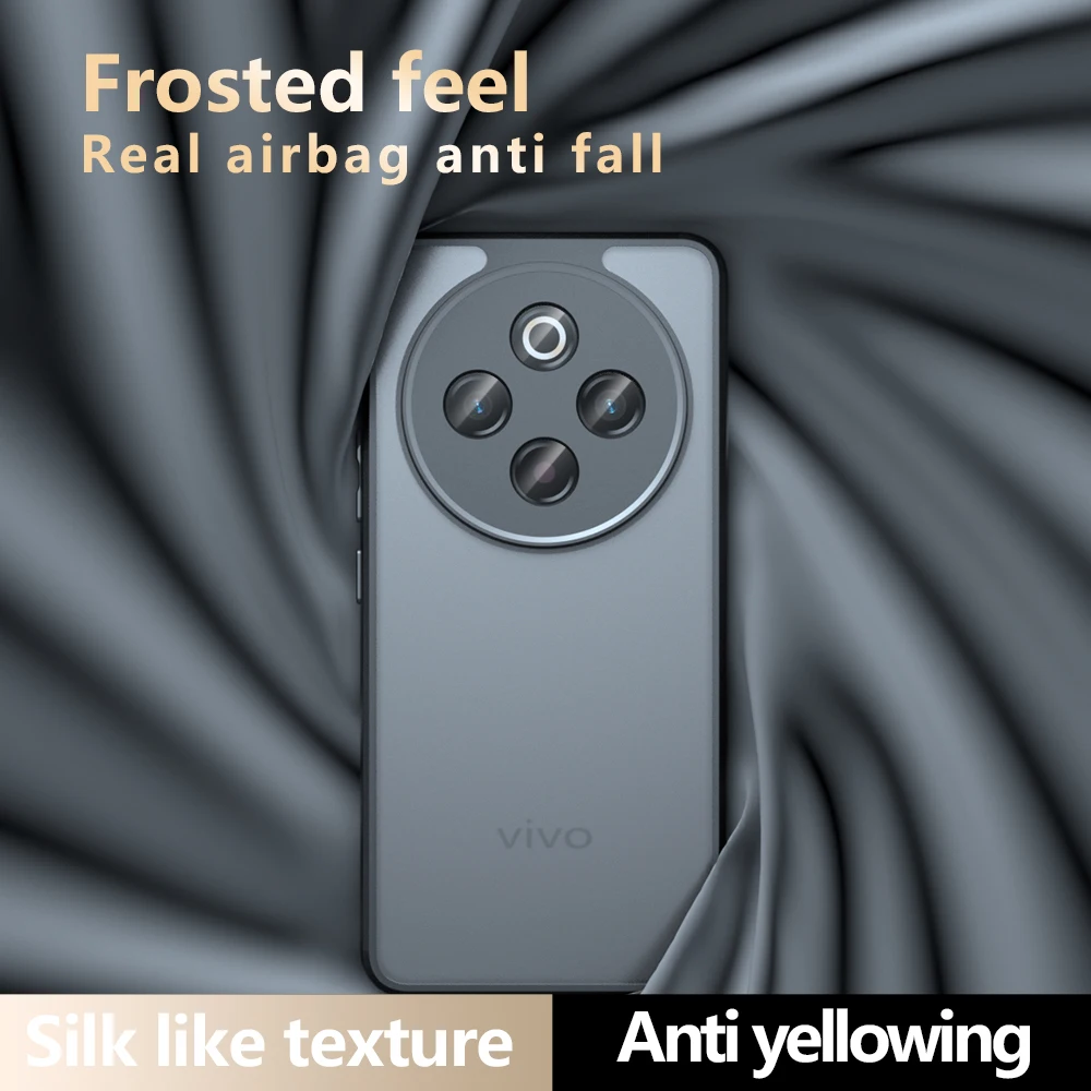 Frosted Hard PC Case with Soft Edges & Anti-Shock HD Clear Acrylic Back