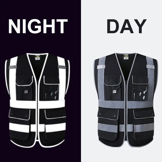Hi Vis Workwear Safety Vest with Reflective Straps