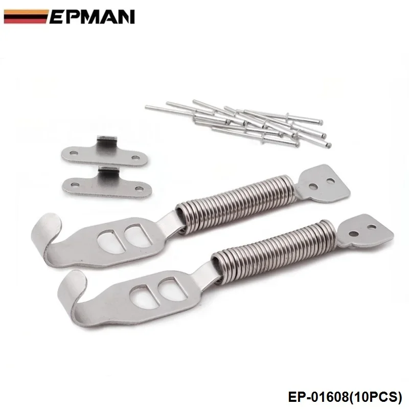 10PCS Stainless Steel Spring Car Trunk Hood Kit Hook Lock Hinge Alloy For VW GOLF GTI MK3 MK7 MK5 EP-01608