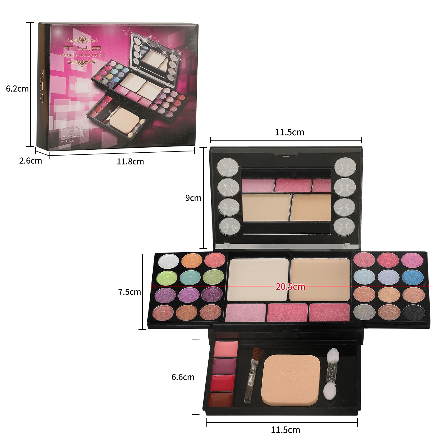 Professional Makeup Set Shimmer Eyeshadow Palette Lipgloss Stick Foundation Blush Powder Make Up Kit For Women Shadows Cosmetics