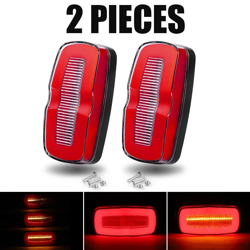 2pcs Yellow Red