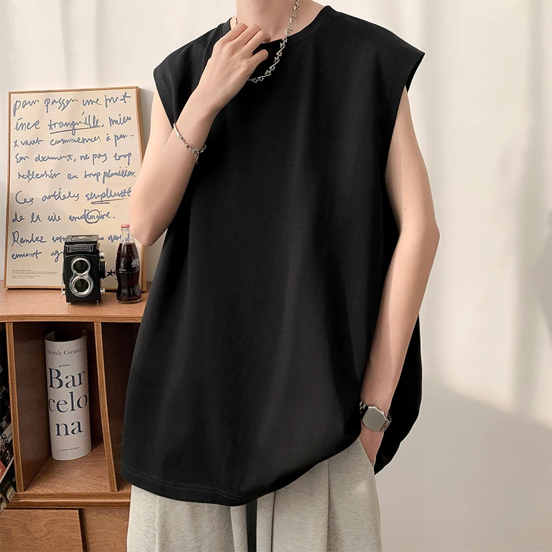 

Футболка мужская оверсайз, уютная Повседневная мешковатая дышащая майка без рукавов, для бодибилдинга, летняя Простая рубашка, J32, 2023