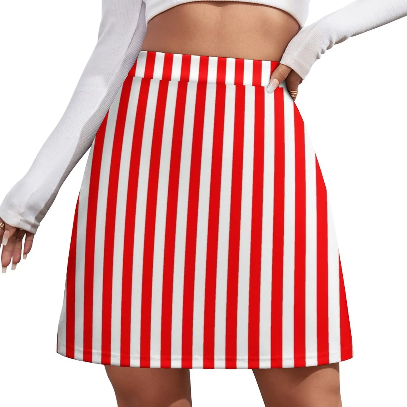 

Candy Cane Christmas Stripes Mini Skirt Woman skirts womens skirts