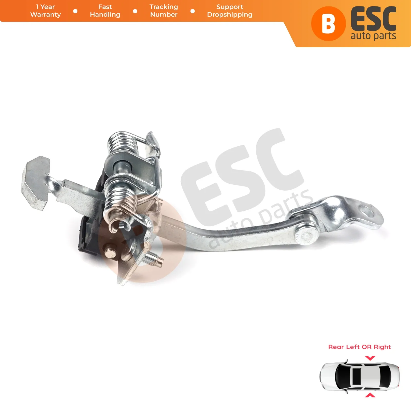 

EDP707 Rear Left OR Right Door Catch Hinge Brake Stop Check Strap Limiter 7700842859 for Renault Clio MK1 2 3 Symbol Thalia MK1