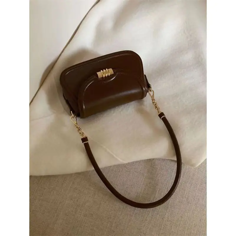 JIAERDI Vintage Coffee Underarm Bag Purse Women Vintage Leather Y2k Handbag Female Retro Leather Shoulder Bags Bolsos De Mujer