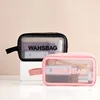 Waterproof Cosmetic Bag Portable Large Capacity Transparent Wash Bag Travel PVC Scrub Cosmetics Storage Bag PU Swimming Bag 5