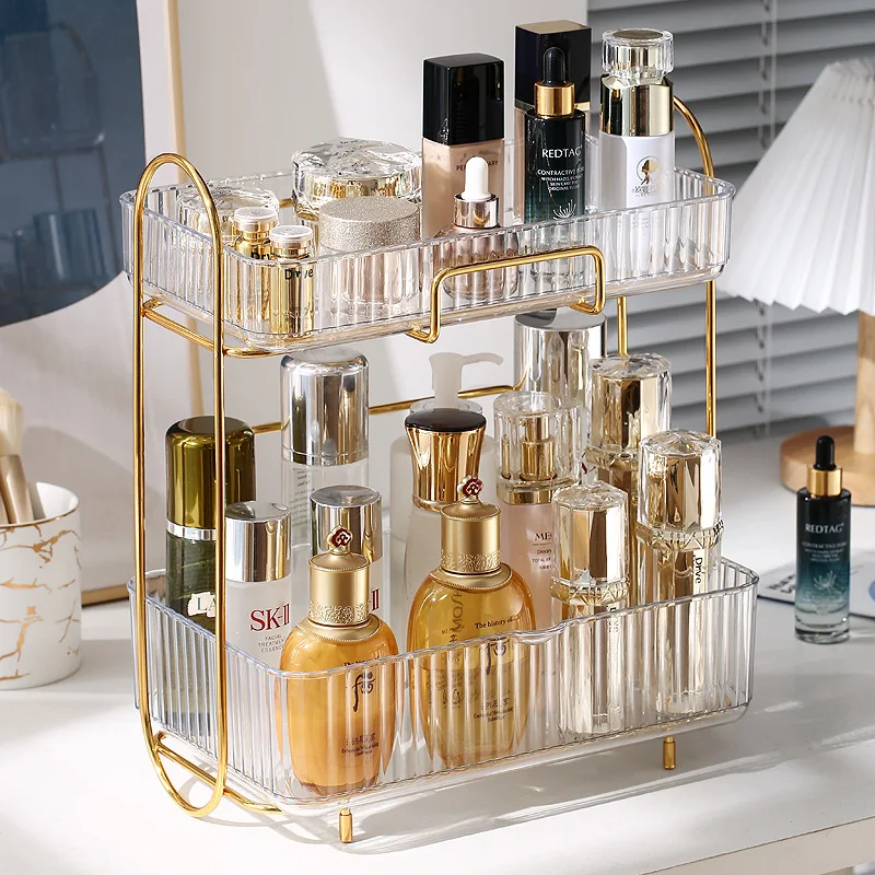 Metal Bathroom Organizer Shelf | Makeup Perfume Organizer - Desktop ...