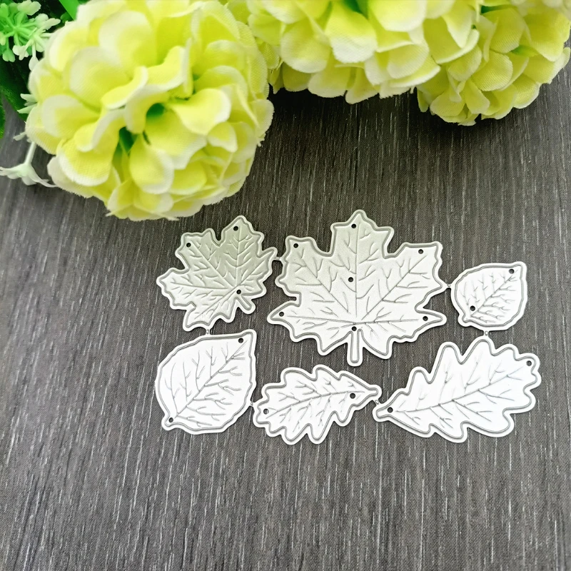 Maple Leaves Metal Cutting Dies Stencil DIY Scrapbooking Album Paper Template
