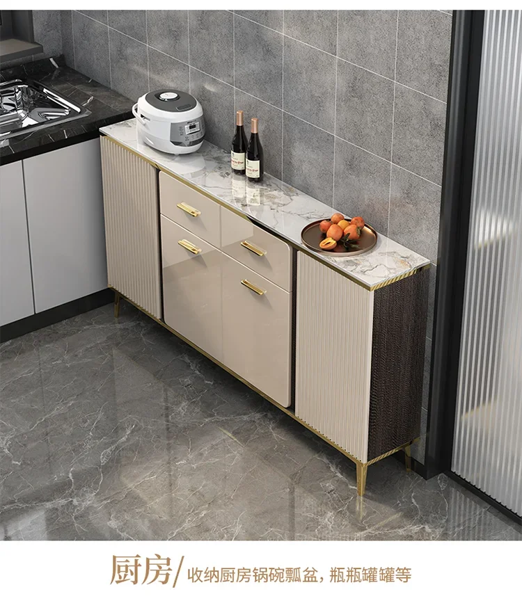 High-end sideboard narrow wine cabinet integrated with wall-mounted Italian landing luxury modern simple ins small cabinet