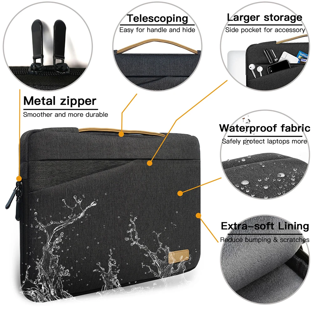 Elegant Laptop Sleeve and Briefcase for 14 to 15.6 Inch Notebooks