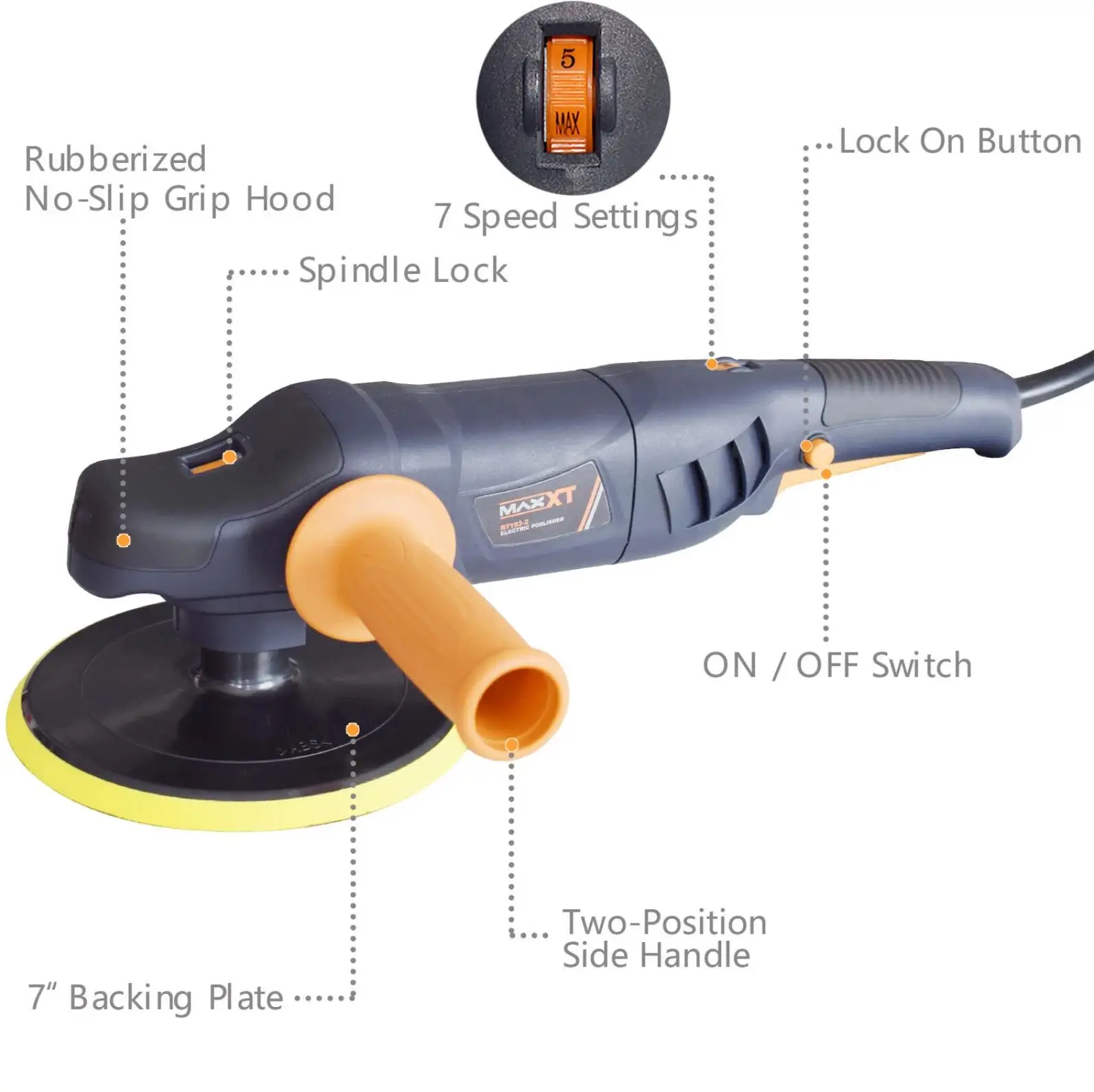 700W Car Polishing Machine DA 6inch 21mm Orbit Dual Action Auto Polisher Variable Speed Sander ing Waxing Machine
