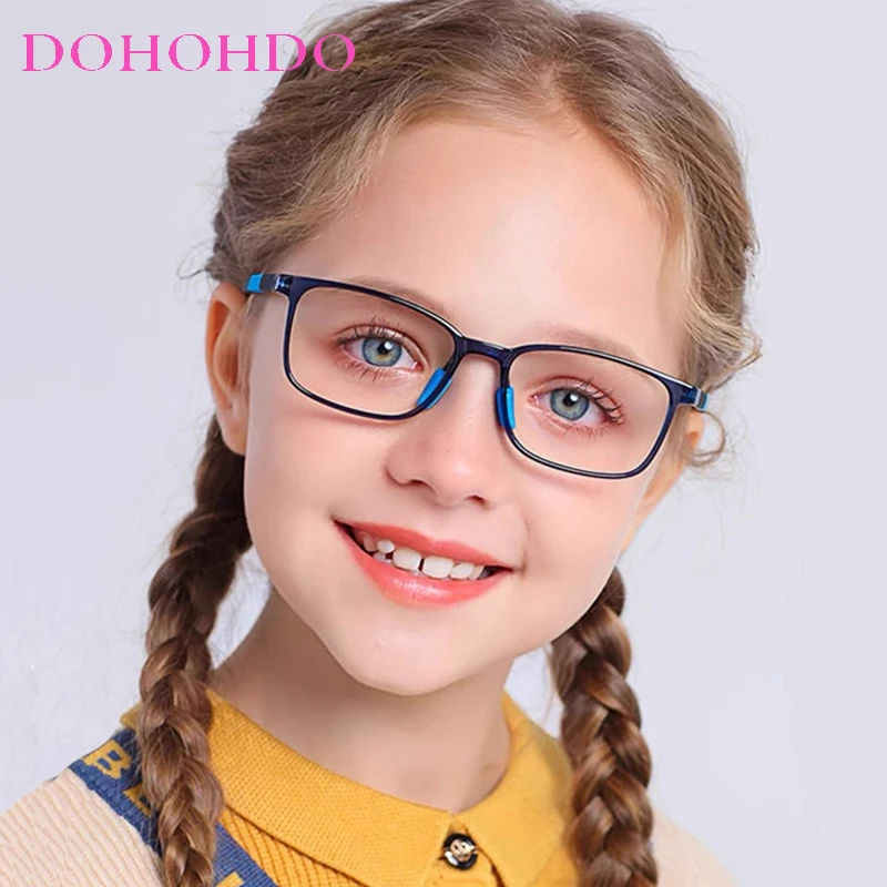 High Quality Glasses Kids Blue Light Anti Glare Filter Children Eyeglasses Fashion Girl Boy Optical Frame Blocking Clear Lenses