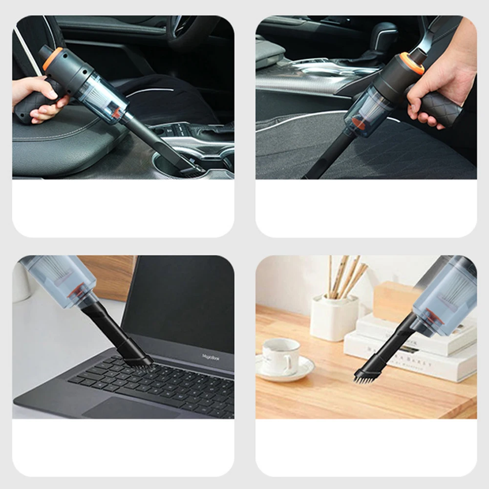 1pc Universal  Black Car Vacuum Cleaner 6000Pa Wireless Blowable Cordless Handheld Auto Vacuums Car Electrical Appliances images - 6