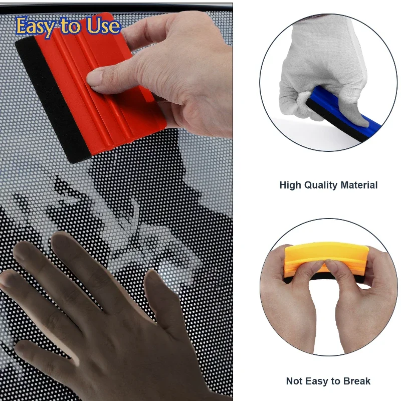 Vinyl Squeegee with Felt Edge Scraper for Car Glass Vehicle Film Wrap Scrape Car Wash Supplies Automotive Detailing Tools vinyl squeegee window tinting squeegee automotive film tools