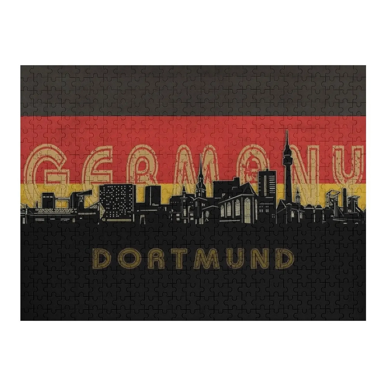 dortmund skyline flag Jigsaw Puzzle Personalized Child Gift Jigsaw Pieces Adults Puzzle