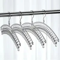 1Pcs Stainless Steel Balcony Clothes Hanger Windproof Drying Rack Sock Laundry Airer Hanger Space Saving No Deformation Holder 2