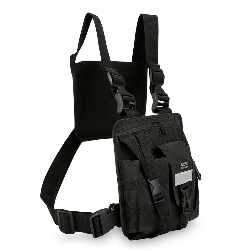 Marsupio da uomo Hip Hop Streetwear gilet tattico borsa a tracolla - immagine 5