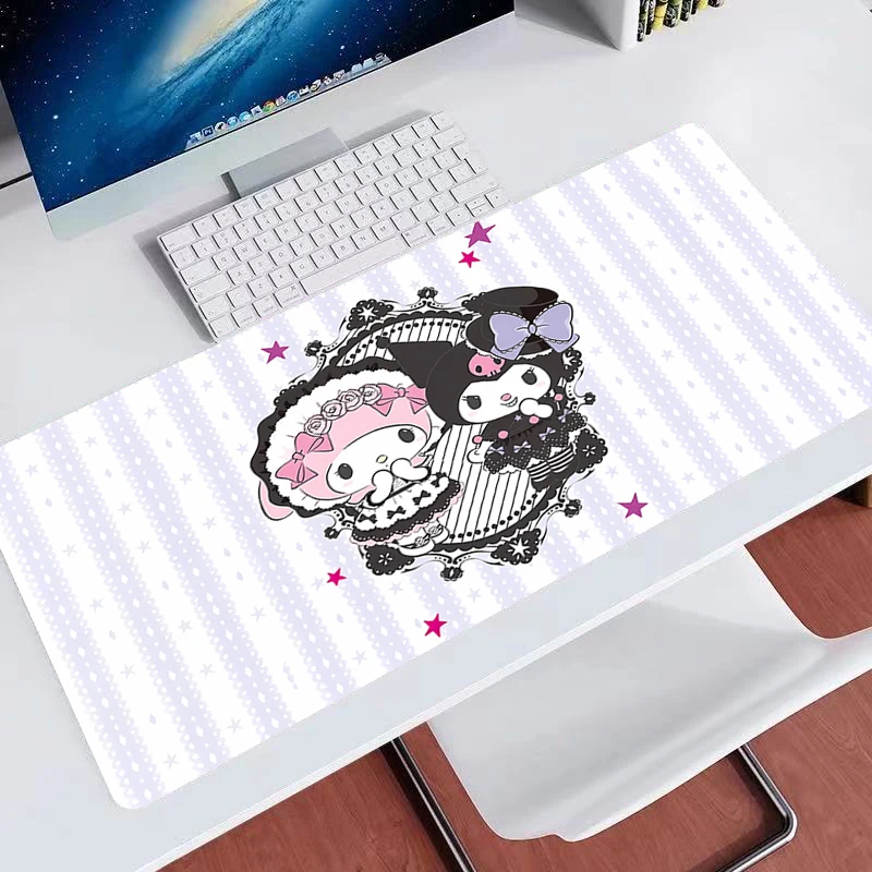 Kuromi Large Mouse Pads For Desk Gaming Mouse Pad Mousepad with Stitched Edges and Non-Slip Rubber Base Extended Mouse Pad XXL 4