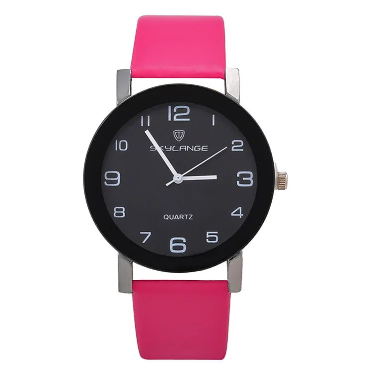 Orologio Al Quarzo Per Ragazze Con Quadrante A Strass E Numeri Arabi - Cinturino In Pelle PU - 32 Mm - Con Scatola Regalo - 2