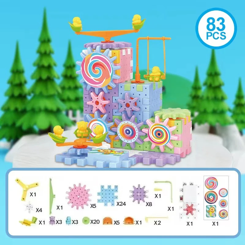Hot 83-263 PCS Electric Gears 3D Puzzle Model Building Kits