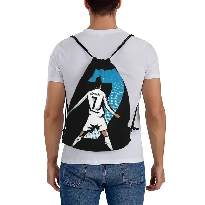 Cristiano Ronaldo CR7 backpacks fashion portable drawstring bags drawstring bundle pocket sports bag book bags for Man Woman